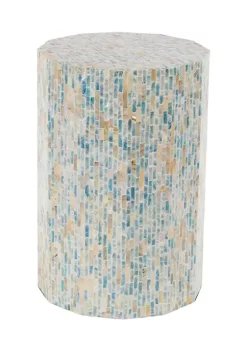 Budget 💯 Contemporary 👩 Mother of Pearl Accent Table by Monroe Lane 👍 -Monroe Lane Sales Belk 6856