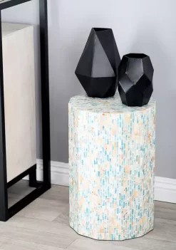 Budget 💯 Contemporary 👩 Mother of Pearl Accent Table by Monroe Lane 👍 -Monroe Lane Sales Belk 6857