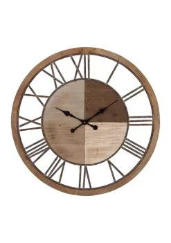 Deals 🔔 Farmhouse Wood Wall Clock by Monroe Lane ❤️