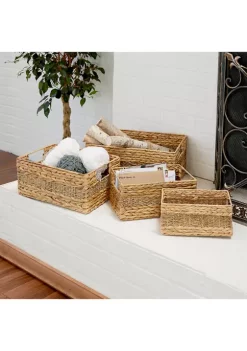 Cheap 🤩 Coastal Seagrass Storage Basket - Set of 4 by Monroe Lane ⌛ -Monroe Lane Sales Belk 6888