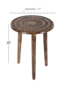 Best reviews of 🔔 Traditional Mango Wood Accent Table by Monroe Lane ⭐ -Monroe Lane Sales Belk 6911