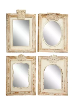 Buy β Vintage Wood Wall Mirror - Set of 4 by Monroe Lane βοΈ