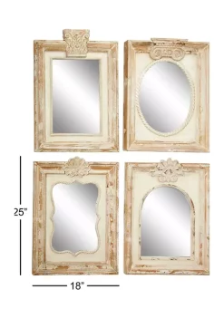 Buy ⭐ Vintage Wood Wall Mirror - Set of 4 by Monroe Lane ✔️ 9 Buy ⭐ Vintage Wood Wall Mirror - Set of 4 by Monroe Lane ✔️ -Monroe Lane Sales Belk 6923