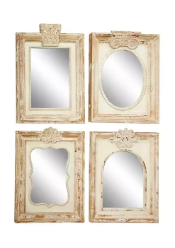 Buy ⭐ Vintage Wood Wall Mirror - Set of 4 by Monroe Lane ✔️ 10 Buy ⭐ Vintage Wood Wall Mirror - Set of 4 by Monroe Lane ✔️ -Monroe Lane Sales Belk 6924