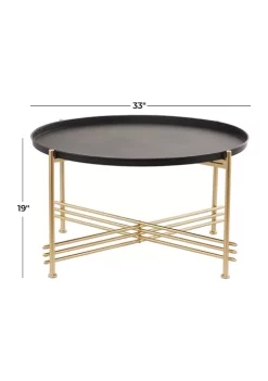 Budget 🥰 Modern Metal Coffee Table by Monroe Lane ✨ -Monroe Lane Sales Belk 695