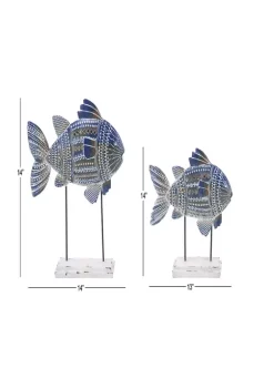 Top 10 ⌛ Coastal Metal Sculpture - Set of 2 by Monroe Lane 🎉 -Monroe Lane Sales Belk 6982