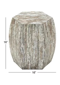 Budget 😉 Contemporary 👩 Mother of Pearl Accent Table by Monroe Lane 💯 -Monroe Lane Sales Belk 6986