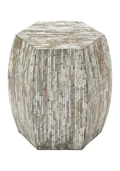 Budget 😉 Contemporary 👩 Mother of Pearl Accent Table by Monroe Lane 💯 -Monroe Lane Sales Belk 6989