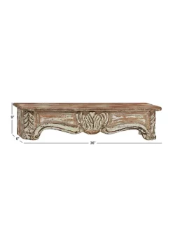 Hot Sale 👏 Vintage Wood Wall Shelf by Monroe Lane 👍 -Monroe Lane Sales Belk 7042
