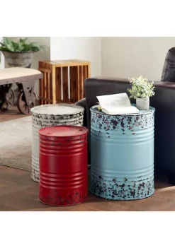 Buy π Washington Wizards Tampa Bay Buccaneers Washington Nationals Farmhouse Metal Accent Table - Set of 3 by Monroe Lane π