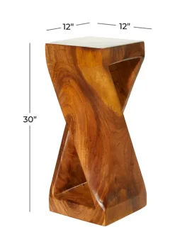 Brand new 🥰 Contemporary Suar Wood Accent Table by Monroe Lane 🔔 -Monroe Lane Sales Belk 7095