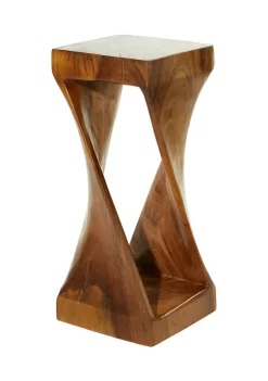 Brand new 🥰 Contemporary Suar Wood Accent Table by Monroe Lane 🔔 -Monroe Lane Sales Belk 7097