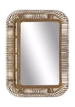 Discount π Farmhouse Wood Wall Mirror by Monroe Lane π