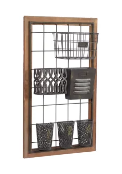 Best Pirce ✔️ Farmhouse Metal Magazine Rack Holder by Monroe Lane 🤩 -Monroe Lane Sales Belk 7129
