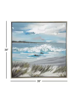Promo ⌛ Coastal Polystone Framed Wall Art by Monroe Lane 😀 -Monroe Lane Sales Belk 7154