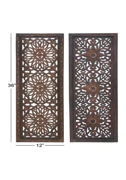 Coupon ❤️ Traditional Wood Wall Decor - Set of 2 by Monroe Lane 💯 -Monroe Lane Sales Belk 7163