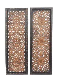 Coupon ❤️ Traditional Wood Wall Decor - Set of 2 by Monroe Lane 💯 -Monroe Lane Sales Belk 7164