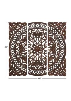 Best Sale 😀 Wood Traditional Wall Decor - Set of 3 by Monroe Lane 👍 -Monroe Lane Sales Belk 7212