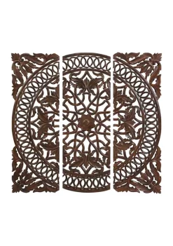 Best Sale 😀 Wood Traditional Wall Decor - Set of 3 by Monroe Lane 👍 -Monroe Lane Sales Belk 7214