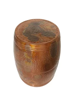 Outlet 🎁 Vintage Aluminum Accent Table by Monroe Lane 😉 -Monroe Lane Sales Belk 7225