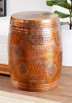 Outlet 🎁 Vintage Aluminum Accent Table by Monroe Lane 😉 -Monroe Lane Sales Belk 7226