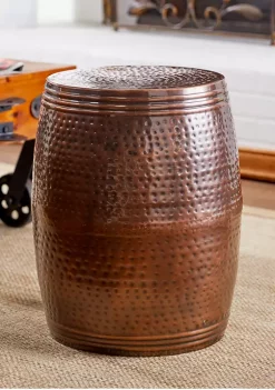 Outlet 🎁 Vintage Aluminum Accent Table by Monroe Lane 😉 -Monroe Lane Sales Belk 7227