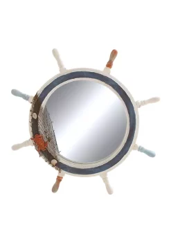 Brand new 😀 Coastal Wood Wall Mirror by Monroe Lane 🔥 -Monroe Lane Sales Belk 7242