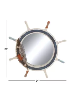 Brand new 😀 Coastal Wood Wall Mirror by Monroe Lane 🔥 -Monroe Lane Sales Belk 7243