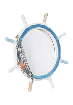 Brand new 😀 Coastal Wood Wall Mirror by Monroe Lane 🔥 -Monroe Lane Sales Belk 7245