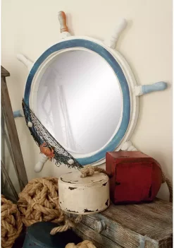 Brand new 😀 Coastal Wood Wall Mirror by Monroe Lane 🔥 -Monroe Lane Sales Belk 7246