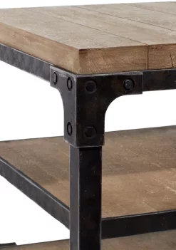 Best Sale 🤩 Industrial Wood Accent Table by Monroe Lane 😀 -Monroe Lane Sales Belk 7250