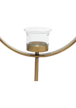 Hot Sale 💯 Contemporary Metal Candle Holder - Set of 2 by Monroe Lane 💯 -Monroe Lane Sales Belk 728