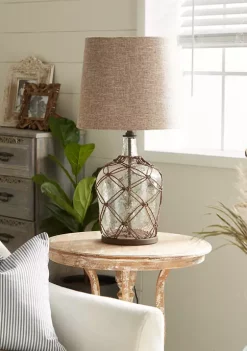 Deals 🥰 Coastal Glass Table Lamp by Monroe Lane ❤️ -Monroe Lane Sales Belk 7290