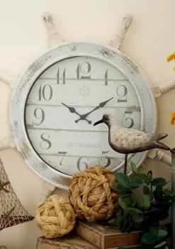 Outlet 🥰 Coastal Wood Wall Clock by Monroe Lane 🔥