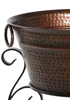 Outlet 💯 Rustic Metal Ice Bucket by Monroe Lane 🤩 -Monroe Lane Sales Belk 7340