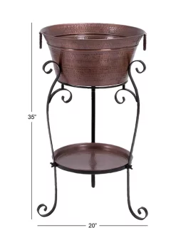 Outlet 💯 Rustic Metal Ice Bucket by Monroe Lane 🤩 -Monroe Lane Sales Belk 7341