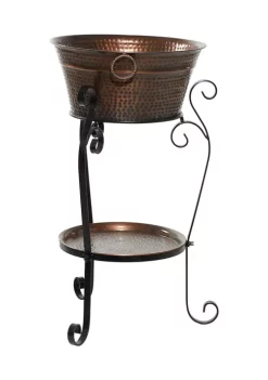 Outlet 💯 Rustic Metal Ice Bucket by Monroe Lane 🤩 -Monroe Lane Sales Belk 7342
