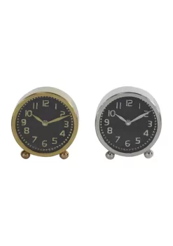 Best deal ⭐ Glam Stainless Steel Clock - Set of 2 by Monroe Lane 🌟