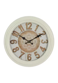 Wholesale 👏 Farmhouse Metal Wall Clock by Monroe Lane ⌛ -Monroe Lane Sales Belk 7454