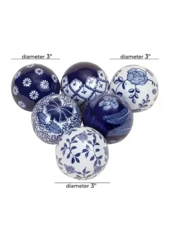 Brand new 🔔 Traditional Ceramic Orbs & Vase Filler - Set of 6 by Monroe Lane 🤩 -Monroe Lane Sales Belk 7499