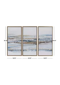 Top 10 ⌛ Contemporary Polystone Framed Wall Art - Set of 3 by Monroe Lane ✨ -Monroe Lane Sales Belk 7510