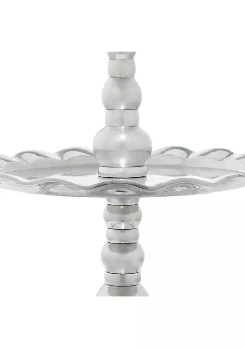 Hot Sale 🤩 Traditional Aluminum Tiered Server by Monroe Lane ⭐ 3 Hot Sale 🤩 Traditional Aluminum Tiered Server by Monroe Lane ⭐ - Image 3