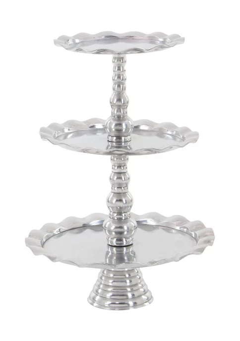 Hot Sale 🤩 Traditional Aluminum Tiered Server by Monroe Lane ⭐ 5 Hot Sale 🤩 Traditional Aluminum Tiered Server by Monroe Lane ⭐ - Image 5