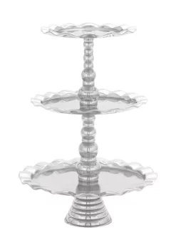 Hot Sale 🤩 Traditional Aluminum Tiered Server by Monroe Lane ⭐ 11 Hot Sale 🤩 Traditional Aluminum Tiered Server by Monroe Lane ⭐ -Monroe Lane Sales Belk 7532