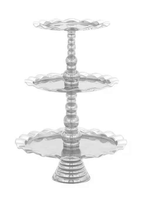 Hot Sale 🤩 Traditional Aluminum Tiered Server by Monroe Lane ⭐ 6 Hot Sale 🤩 Traditional Aluminum Tiered Server by Monroe Lane ⭐ - Image 6