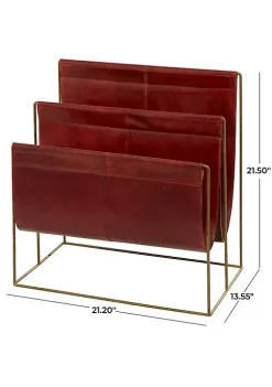 Cheapest 😀 Modern Leather Magazine Holder by Monroe Lane 🔔 -Monroe Lane Sales Belk 7536