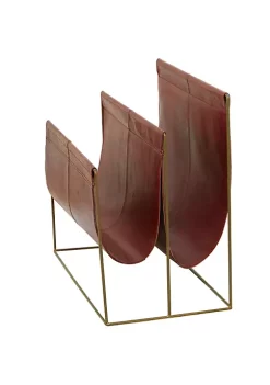 Cheapest 😀 Modern Leather Magazine Holder by Monroe Lane 🔔 -Monroe Lane Sales Belk 7537
