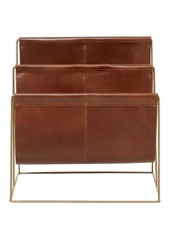 Cheapest 😀 Modern Leather Magazine Holder by Monroe Lane 🔔 -Monroe Lane Sales Belk 7538