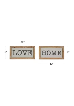 Best Pirce ⭐ Farmhouse Wood Wall Decor - Set of 2 by Monroe Lane 🤩 -Monroe Lane Sales Belk 7550