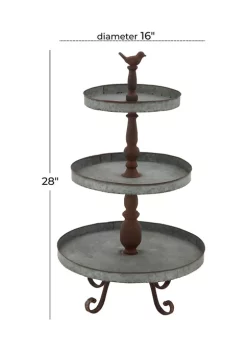 Hot Sale 🔥 Farmhouse Metal Tiered Server by Monroe Lane 🔔 -Monroe Lane Sales Belk 7569
